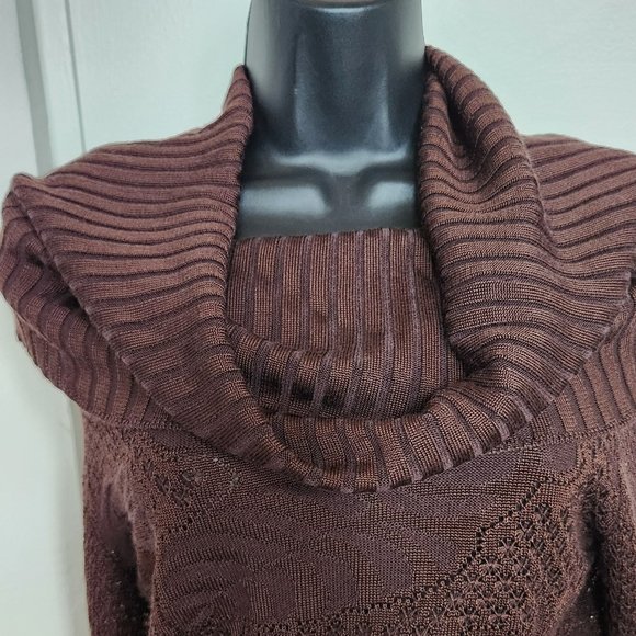 Missoni off shoulder chocolate floral jacquard knit Sweater Sz 40 Made in Italy - Picture 10 of 14
